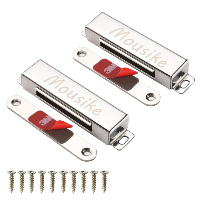 Mousike Magnetic Door Catchï¼Œ70lb Stainless Steel Cabinet Door Magnets with Strong Magnetic for Kitchen Cupboard Wardrobe Closet Cabinet Door Drawer Latch - Image 1